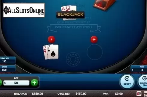 Game Screen 2. Blackjack Switch (Red Rake) from Red Rake