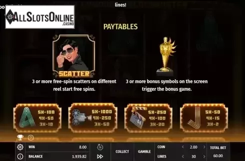 Special symbols screen