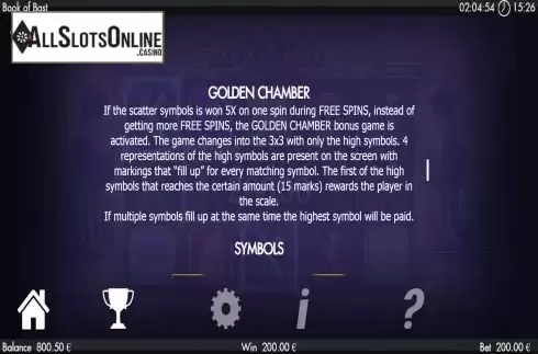Bonus game screen