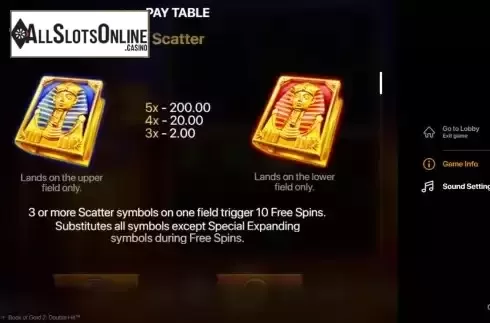 Scatter pays screen