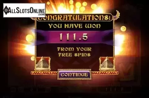 Win Free Spins screen