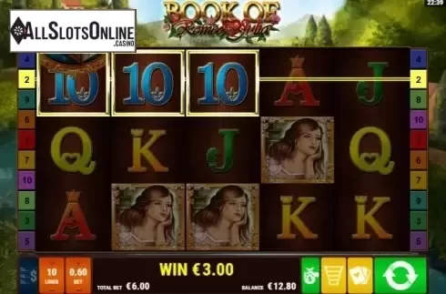 Screen 3. Book of Romeo & Julia from Gamomat