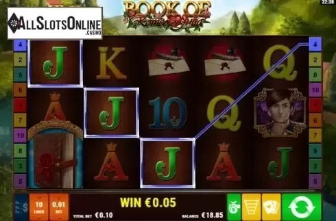 Screen 2. Book of Romeo & Julia from Gamomat