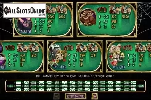 Paytable. Bubble Bubble 2 from RTG