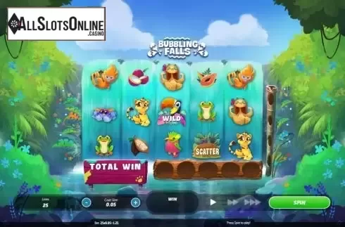 Reel Screen. Bubbling Falls from Roxor Gaming
