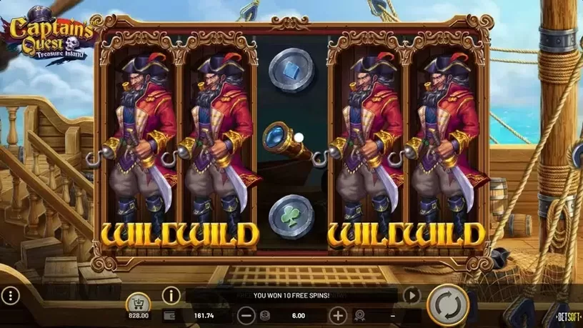 Captain's Quest Treasure Island slot screenshot 4