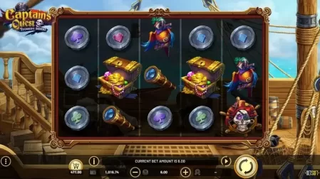 Captain's Quest Treasure Island slot screenshot 1