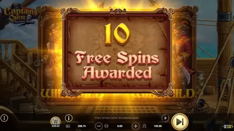 Captain's Quest Treasure Island slot screenshot 5