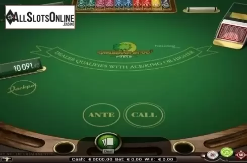 Game Screen. Caribbean Stud Professional Series High Limit from NetEnt
