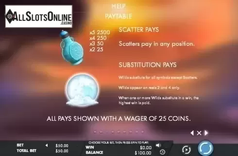 Paytable 3. Chang'e Goddess Of The Moon (Genesis) from Genesis