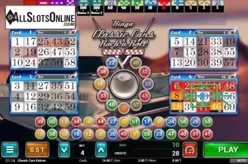 Game Screen 2. Classic Cars Bingo from MGA