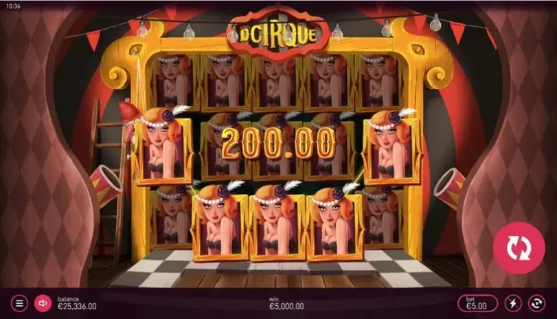 D'Cirque slot screenshot 1