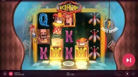D'Cirque slot screenshot 2