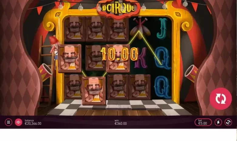 D'Cirque slot screenshot 3