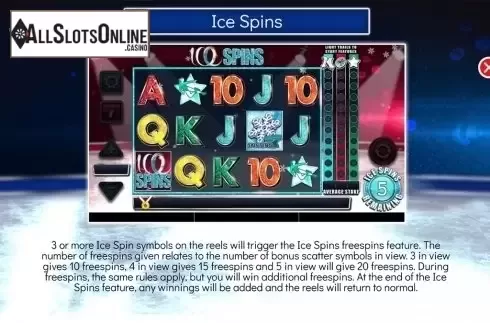 Paytabe 5. Dancing on Ice from Storm Gaming