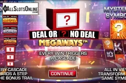 Start Screen. Deal or No Deal Megaways from Blueprint