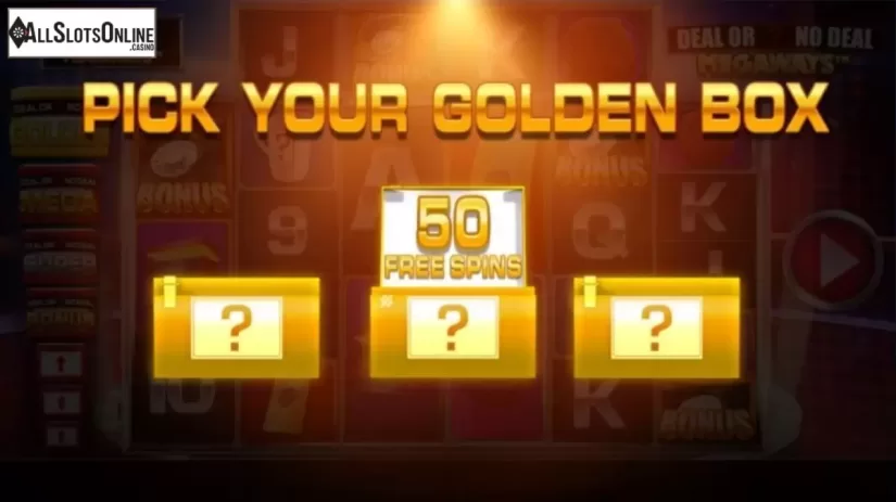 Bonus Game 1. Deal or No Deal Megaways The Golden Box from Blueprint