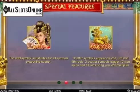 Feature screen 1. Dragon's Flower from 7mojos