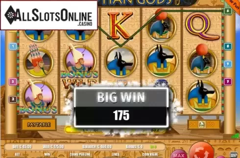Win Screen . Egyptian Gods 9 (Portomaso Gaming) from Portomaso Gaming