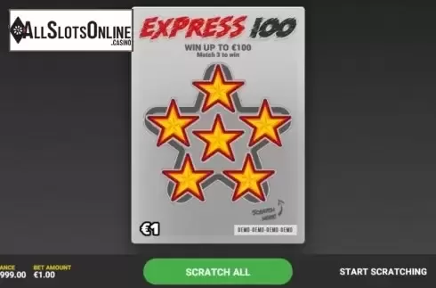 Game Screen 1. Express 100 from Hacksaw Gaming