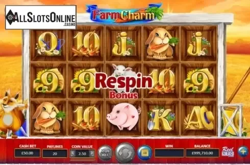 Respin Feature. Farm Charm from ReelNRG