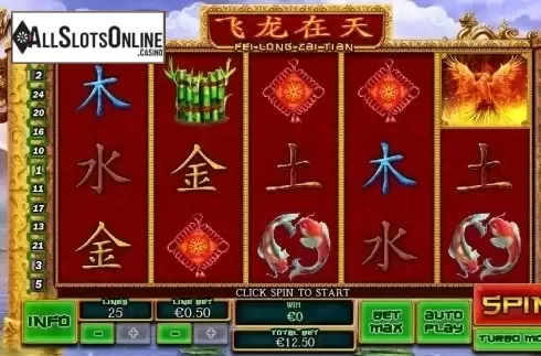 Game Workflow screen. Fei Long Zai Tian from Playtech