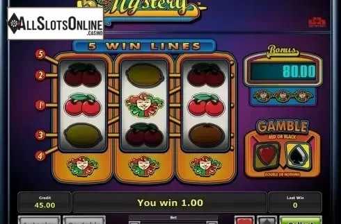 Win Screen 1. Five Line Mystery from Novomatic