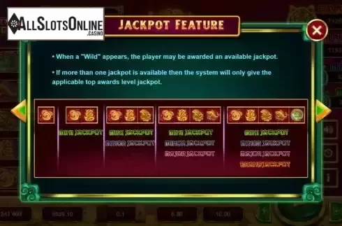 Jackpot Feature Screen