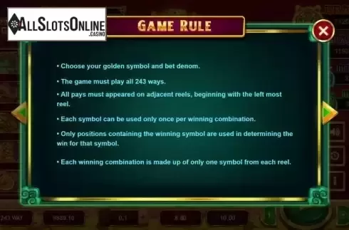Rules Screen