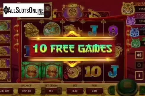 Free Spins Win Screen