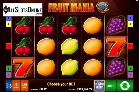 Reel screen. Fruit Mania GDN from Gamomat