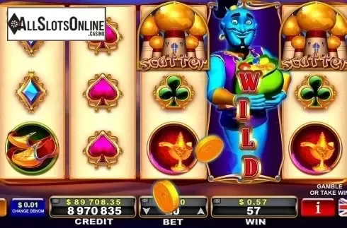 Reel Screen. Genie's Temple from EGT