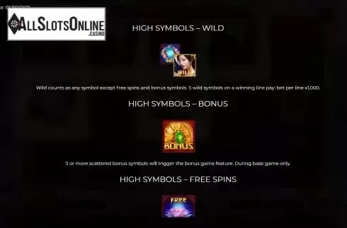 Special symbols screen