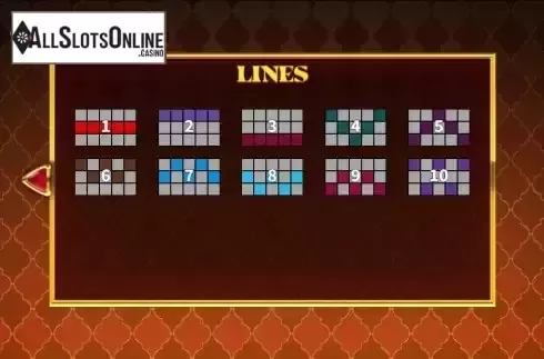 Paylines screen