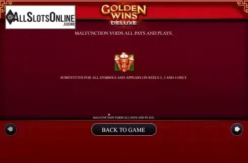 Wild feature screen