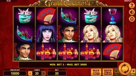 Grand Casanova slot screenshot 1