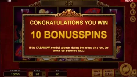 Grand Casanova slot screenshot 4