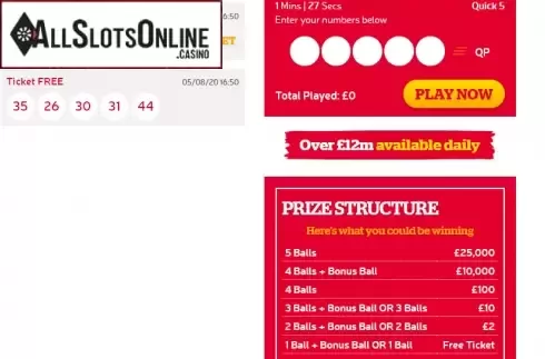 Game screen 1. Health Lottery from gamevy