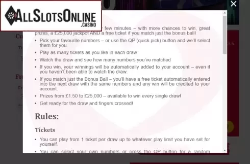 Game rules 1. Health Lottery from gamevy