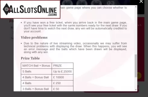 Game rules 3. Health Lottery from gamevy