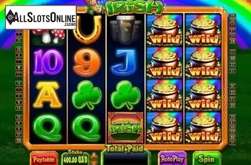 Reels screen. Luck O' the Irish from Blueprint