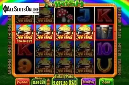 Wild win screen. Luck O' the Irish from Blueprint
