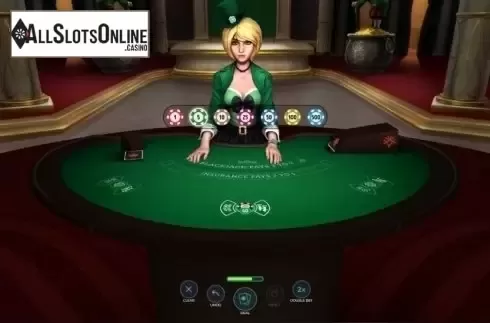 Game Screen. Lucky Blackjack from Yggdrasil