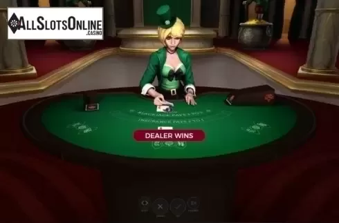 Game Screen. Lucky Blackjack from Yggdrasil