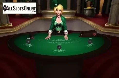 Game Screen. Lucky Blackjack from Yggdrasil