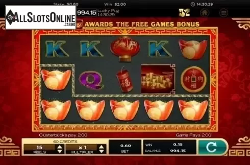 Win screen 1. Lucky Pug from High 5 Games
