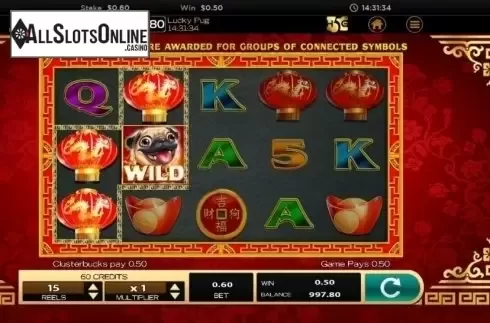Win screen 2. Lucky Pug from High 5 Games