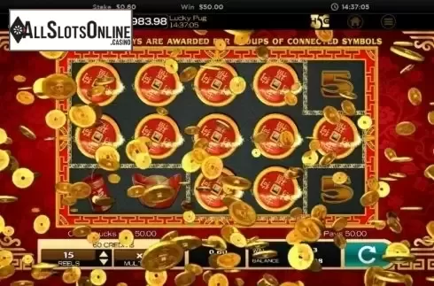 Win screen 4. Lucky Pug from High 5 Games
