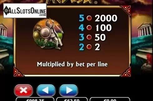Paytable 6. Medusa Mini from NextGen