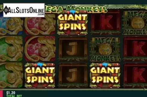 Free Spins screen
